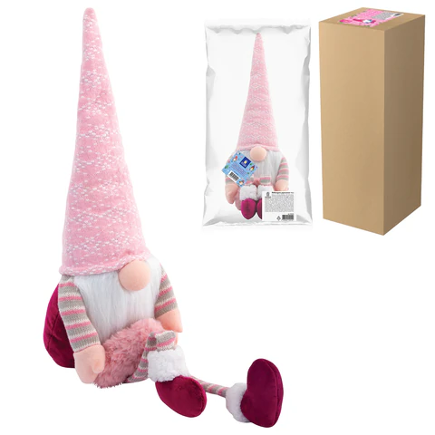 Украшение новогоднее интерьерное 70 см "Гном с сердечком", полиэстер, ЗОЛОТАЯ СКАЗКА, 592524 - МСК «Форвард»