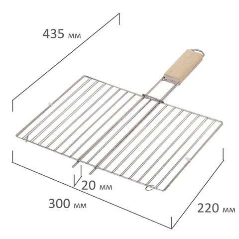 Решетка-гриль универсальная, размер 300х220 мм, глубина 10 мм, никелированное покрытие, РГМ3НЭ 701748 - МСК «Форвард»