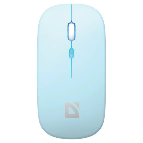 Мышь беспроводная DEFENDER Coda MB-261, 2.4 ГГц + BT, радужная подсветка, 3 кнопки + 1 колесо, 300 мАч, голубая, 52263 514284 - МСК «Форвард»