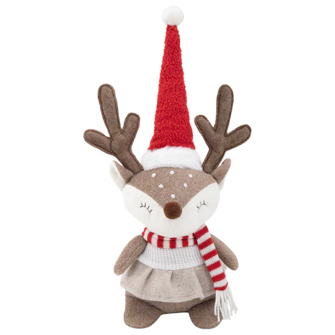 Украшение новогоднее интерьерное 40 см "Веселый оленёнок", полиэстер, ЗОЛОТАЯ СКАЗКА, 592508 - МСК «Форвард»