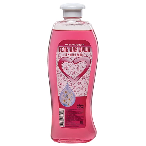 Гель для душа и мытья волос 420мл "Освежающий",  ГЕ-02  604480