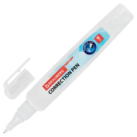 Ручка-корректор с улучшенным пластиковым наконечником BRAUBERG RESTART, 9 мл, 272685 - МСК «Форвард»