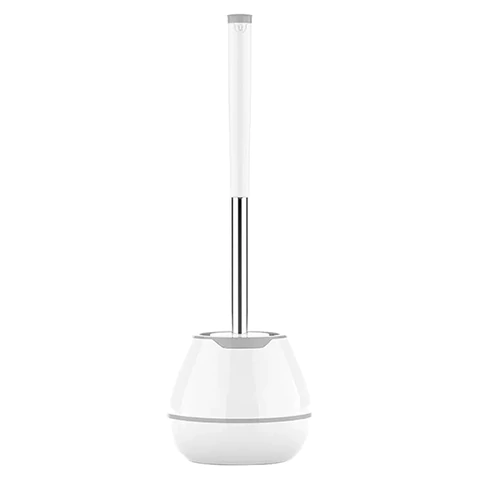 Ершик для унитаза силиконовый STANDART TYPE (овальный) напольный, с пинцетом, LAIMA, 608132