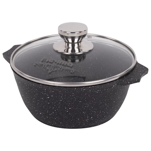 Кастрюля 2 л с жаропрочной крышкой 20 см, антипригарное покрытие, МЕЧТА "Гранит Black", 42802 700720 - МСК «Форвард»