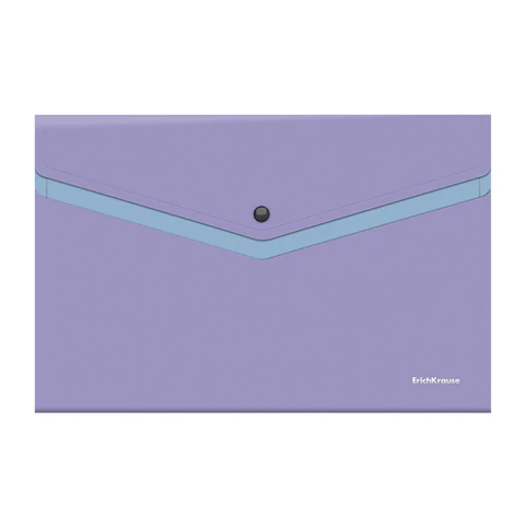 Папка-конверт с кнопкой ERICH KRAUSE "Soft Manga", А4, до 120 л., с карманом, ассорти, 0,18 мм, 61151 272929 - МСК «Форвард»