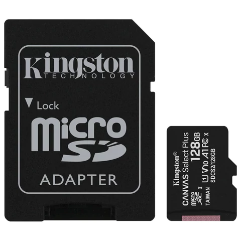 Карта памяти microSDXC 128 GB KINGSTON Canvas Select Plus UHS-I U1,100 Мб/с (class 10), адаптер, SDCS2/128 GB, SDCS2/128GB 513194 - МСК «Форвард»