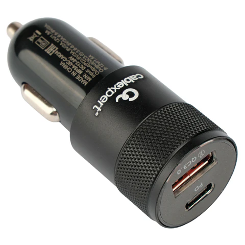 Зарядное устройство автомобильное CABLEXPERT 38 Вт, 3 А, QC3.0/PD, 1 х USB, 1 х Type-C, MP3A-UC-CAR24 514294