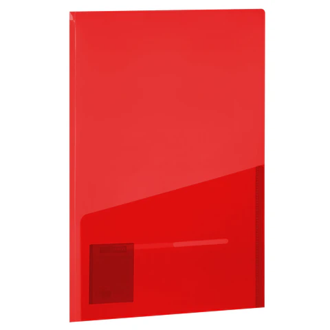 Папка-уголок 2 кармана, непрозрачная, А4, BRAUBERG "SPECIAL", красная, 0,18 мм, 273061