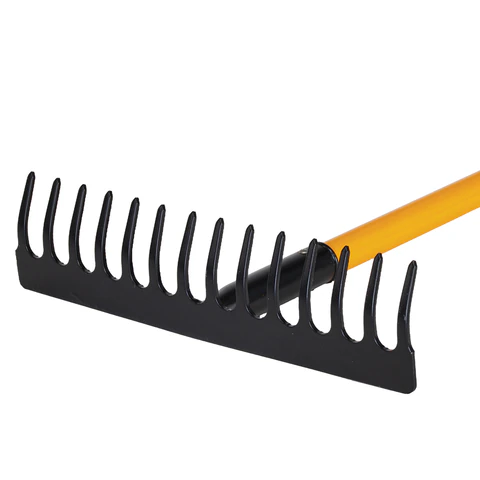 Грабли 14 зубьев стальные 35х10 см, ОБЩАЯ ДЛИНА 150 см, черенок стекловолокно, RABBITEX (РАББИТЕКС) "FIBERGLASS", 700494 - МСК «Форвард»