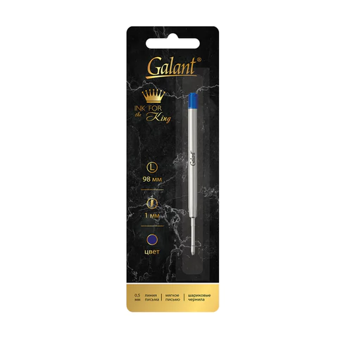 Стержень шариковый тип PARKER, СИНИЙ, пишущий узел 1 мм, металл, 98 мм, блистер, GALANT, 170383 - МСК «Форвард»