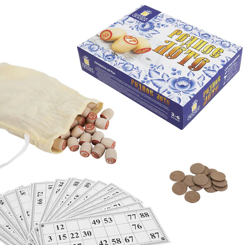 "Родное лото" классическое с деревянными бочонками, в картонной упаковке, ЗОЛОТАЯ СКАЗКА, 664710 - МСК «Форвард»