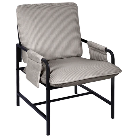 Кресло BRABIX "Gentle LC-300", ЛОФТ, пружинный блок, ткань велсофт (плюш), серое, 533142 - МСК «Форвард»