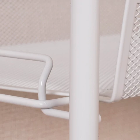 Этажерка "Ладья-13" офисно-бытовая 3 яруса, металл, белая, 43х17х75,5 см, Э 399 Б 609166 - МСК «Форвард»