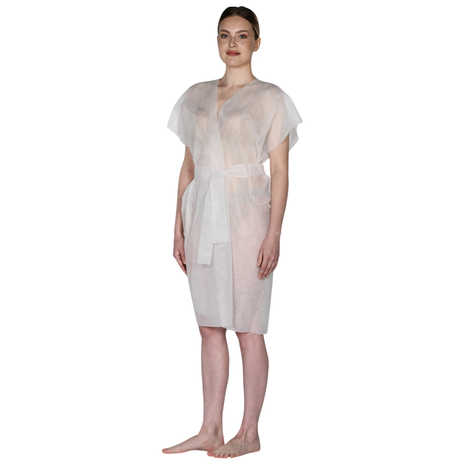 Халат-кимоно без рукавов белый КОМПЛЕКТ 10 шт., спанбонд 30 г/м2, ЧИСТОВЬЕ, 01-603 630882