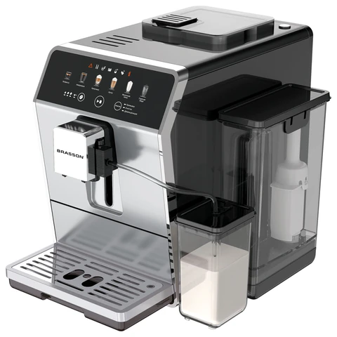 Кофемашина автоматическая BRASSON (БРАССОН) ACM-1592A, дисплей, капучинатор, 6 напитков, 1450 Вт, 20 бар, 457886