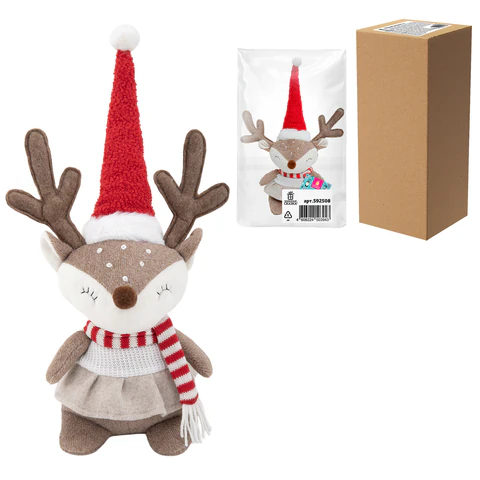 Украшение новогоднее интерьерное 40 см "Веселый оленёнок", полиэстер, ЗОЛОТАЯ СКАЗКА, 592508 - МСК «Форвард»