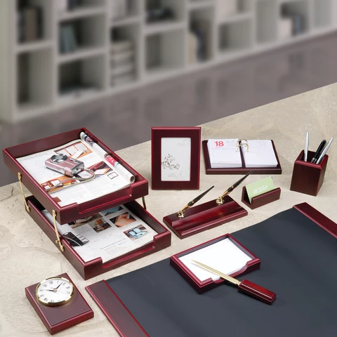 Набор подарочный настольный BESTAR "Artemis" из дерева, 10 предметов, цвет "красное дерево", 236358 - МСК «Форвард»