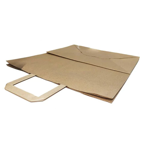 Крафт-пакет бумажный 32х20х37 см, КОМПЛЕКТ 250ШТ плоские ручки, плотность 90 г/м2, 110494 609765 - МСК «Форвард»