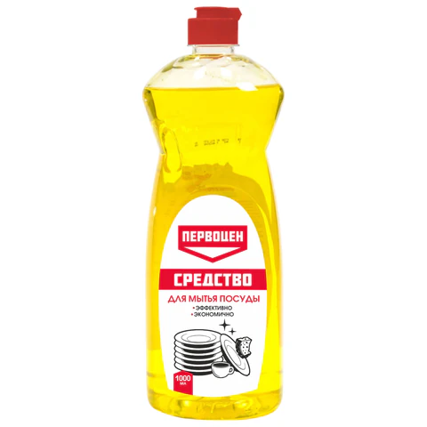 Средство для мытья посуды 1 л, ПЕРВОЦЕН "Лимон", РЕНЕССАНС КОСМЕТИК, МИНПРОМТОРГ, 3246 702125 - МСК «Форвард»