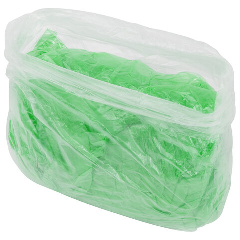 Бахилы MERIDIAN ПРОЧНЫЕ 3,8 грамма, зеленые, КОМПЛЕКТ 100 штук (50 пар), 40х15 см, ПНД 631345 - МСК «Форвард»