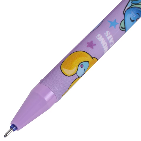 Ручки стираемые гелевые BRAUBERG KIDS "AMONG CATS", СИНИЕ, КОМПЛЕКТ 12 ШТУК, игольчатый наконечник 0,5 мм, линия 0,35 мм, 144099 - МСК «Форвард»