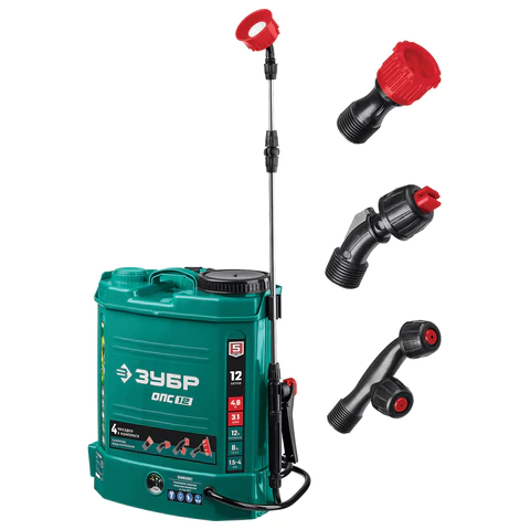 Опрыскиватель аккумуляторный ЗУБР ОПС-12, 12 л бак, 3,2 л/мин, 12 В, 8 А*ч, ОПС-12 671143 - МСК «Форвард»