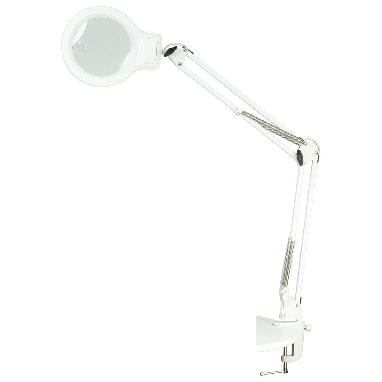 Настольная лампа светильник Трансвит Леда С20 ПРО на струбцине, СВЕТОДИОДНАЯ, 8 Вт, ЛУПА(4,5/9 раз), белый 236908