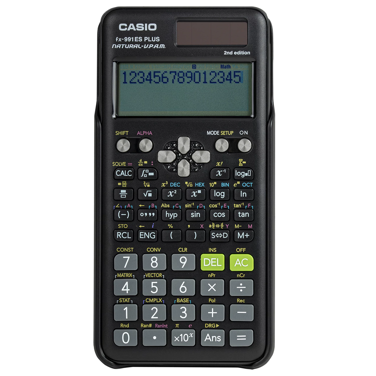Калькулятор инженерный CASIO FX-991ES PLUS-2 (162×77 мм), 417 функций, двойное питание, сертифицирован для ЕГЭ 250395