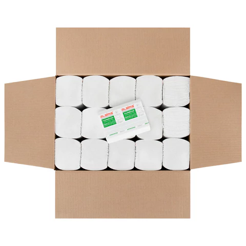 Салфетки бумажные для диспенсера системы N4 КОМПЛЕКТ 15 пачек х 220 шт., LAIMA ADVANCED, 21х16,2 см, 2-слойные, 116662 - МСК «Форвард»