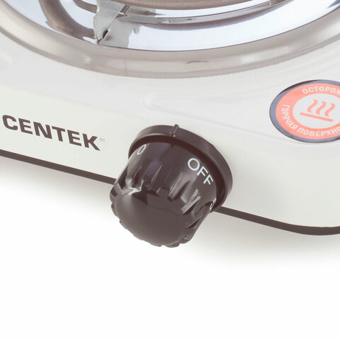 Настольная электрическая плита CENTEK CT-1508, 1000 Вт, 1 конфорка, 5 режимов нагрева, белая 457594 - МСК «Форвард»