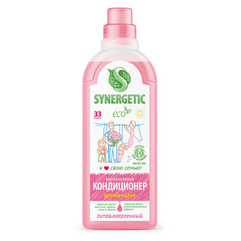 Кондиционер-ополаскиватель д/белья 1л SYNERGETIC "Аромамагия", гипоаллергенный концентрат,605548