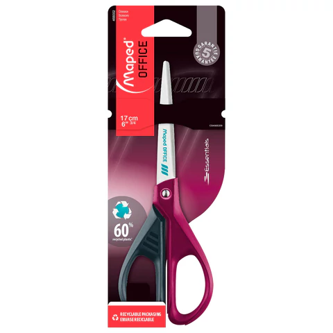 Ножницы MAPED (Франция) "Essential Green", 170 мм, ассорти, цвет ассорти, 468002 273975 - МСК «Форвард»