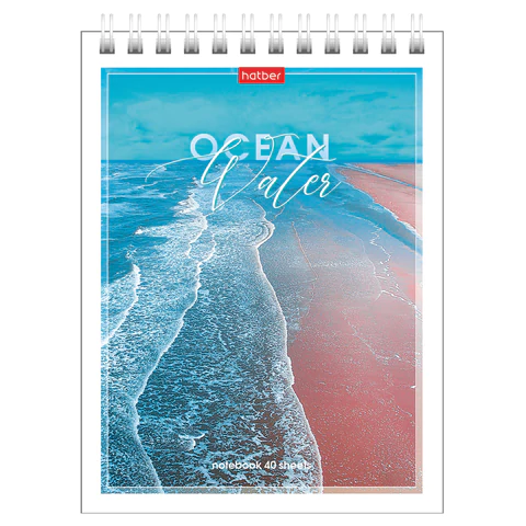 Блокнот МАЛЫЙ ФОРМАТ А6, 40 л., гребень, картон, клетка, HATBER, "Аквалайф", 080473, 40Б6В1гр 117648 - МСК «Форвард»