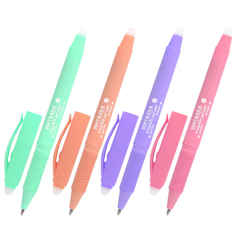 Ручка стираемая гелевая с грипом BRAUBERG "SOFT&SILK PASTEL", СИНЯЯ, корпус ассорти, узел 0,7 мм, 143934 - МСК «Форвард»