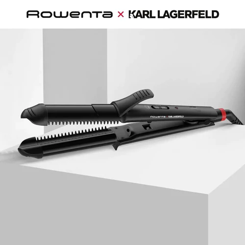 Мультистайлер для волос 3 в 1 ROWENTA Karl Lagerfeld CF451LF0, выпрямление/завивка, 170-200 °C, черный, 1830008551 456484