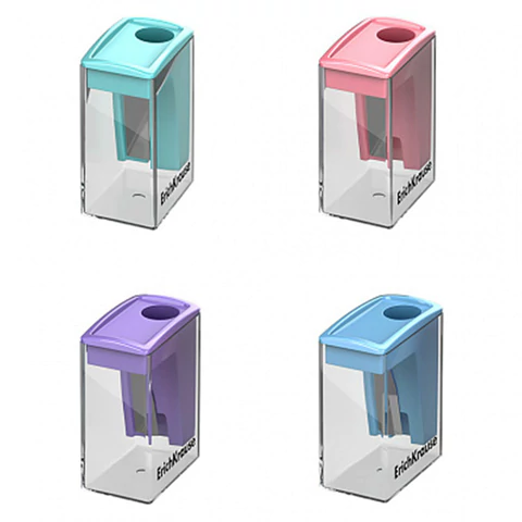 Точилка ERICH KRAUSE "City Mini", с контейнером, пластиковая, корпус ассорти, 61277 272901 минпромторг - МСК «Форвард»