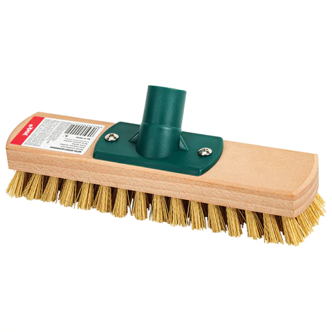 Щетка для уборки шробер (скраббер) ширина 23см, щетина 2,5см, деревянная, крепление еврорезьба, YORK 604600