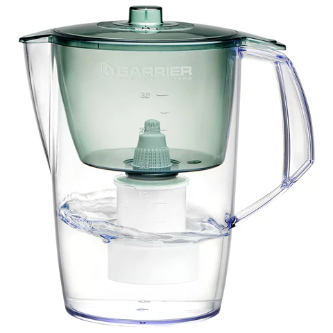 Кувшин-фильтр для очистки воды БАРЬЕР "Норма", 3,6 л, со сменной кассетой, малахит, В042Р00 609280  