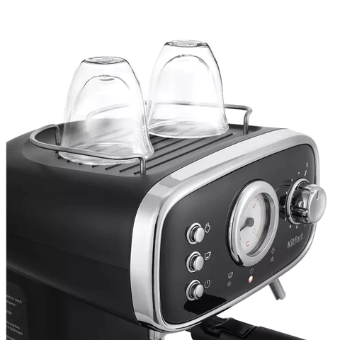 Кофеварка рожковая KITFORT КТ-736, 1100 Вт, объем 1,2 л, 15 бар, ручной капучинатор, черная 458166 - МСК «Форвард»