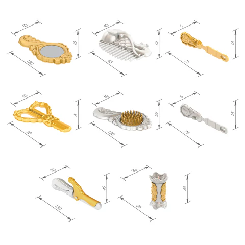 Набор парикмахерский "Маленькая принцесса", 9 предметов, пластик, цвета ассорти, НОРДПЛАСТ, 647/2 666466 - МСК «Форвард»