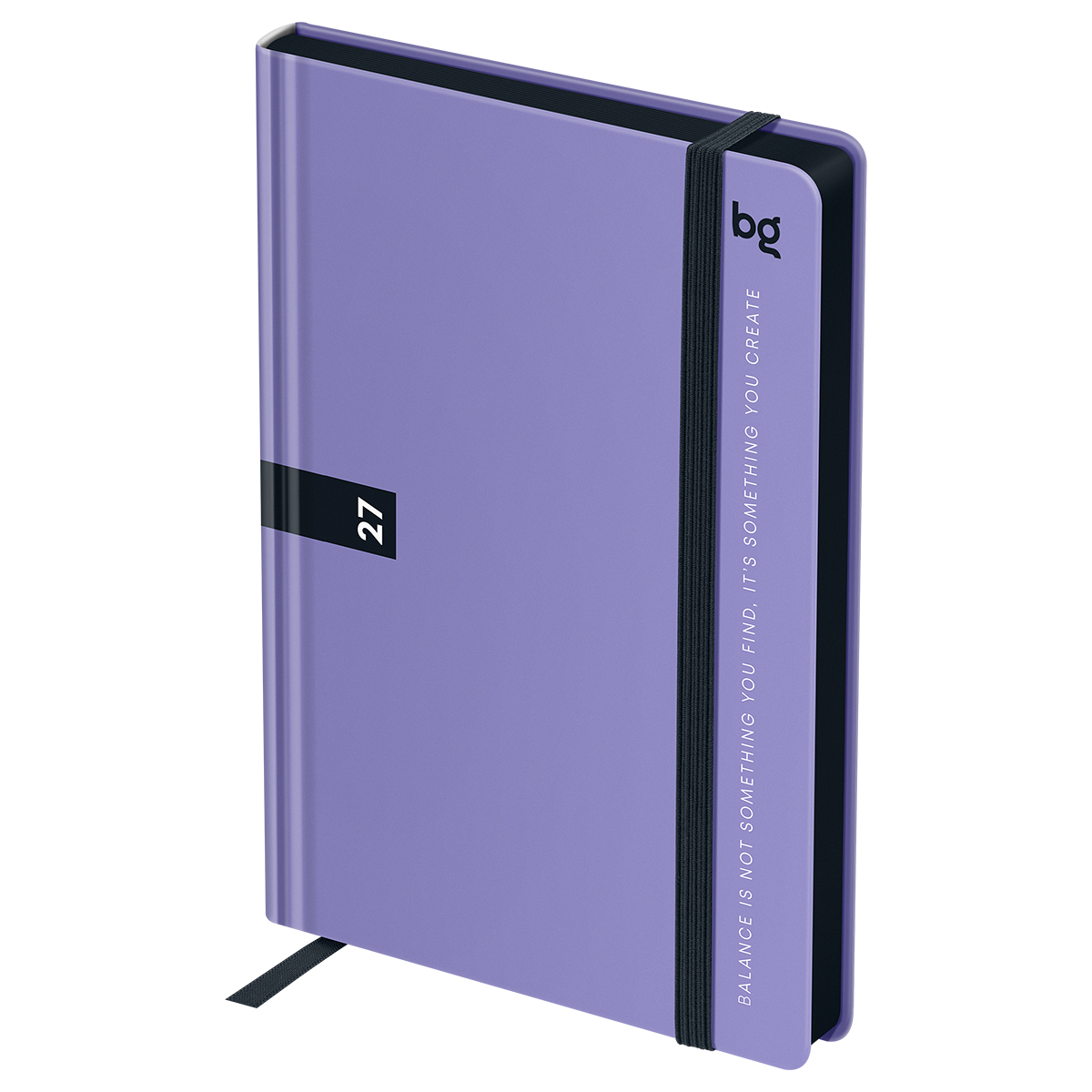 Ежедневник датированный 2027г, А6, МАЛЫЙ ФОРМАТ, 176л., 7БЦ BG"Monochrome. Mauve", лиловый, soft tuch DdА6_68155 390338