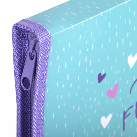 Папка для труда на молнии ЮНЛАНДИЯ А4, 1 отделение, откидная планка, органайзер, "Little bunny", 270984 - МСК «Форвард»