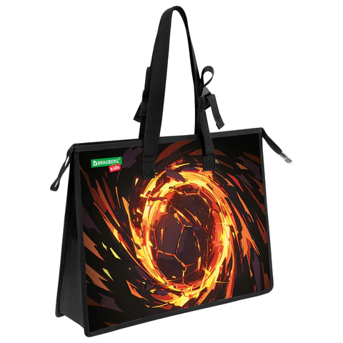 Папка для рисунков и чертежей с регулируемыми ручками BRAUBERG KIDS А3,1 отделение, карман внутри, "Fire split", 273416 - МСК «Форвард»