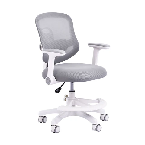 Кресло детское с подставкой для ног BRABIX KIDS "MG-215", сетка/ткань TW, серое, 533313 под заказ 8 дней - МСК «Форвард»