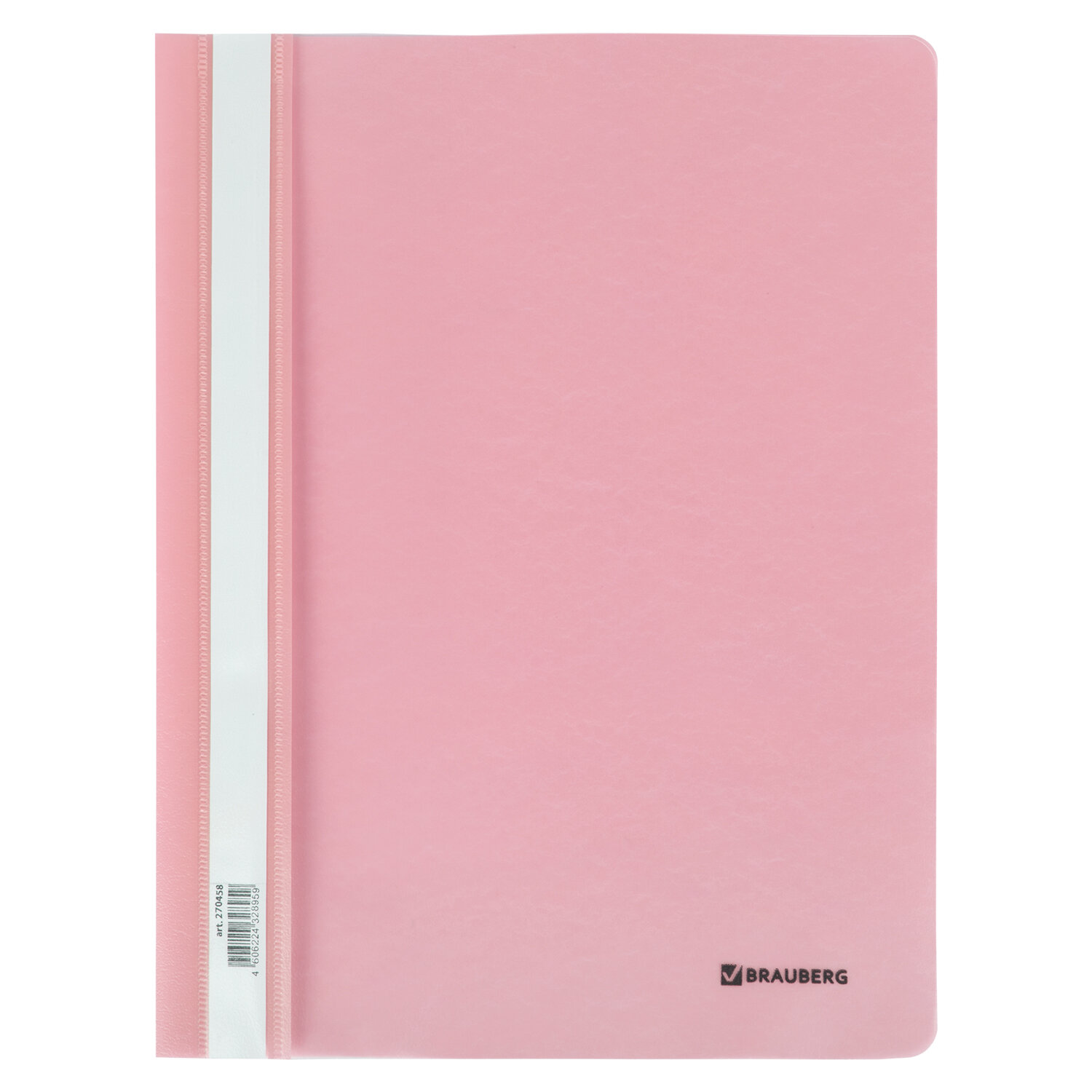 Скоросшиватель пластиковый BRAUBERG "Pastel" А4, 130/180 мкм, цвет персиковый, 270457