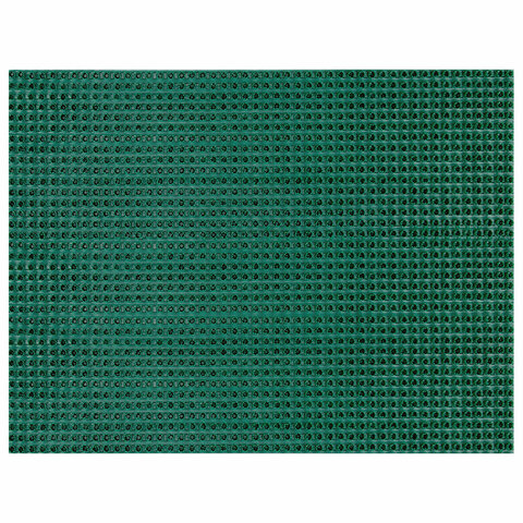 Коврик придверный 45х60 см, ЗЕЛЕНЫЙ пластиковый грязезащитный, толщина 10 мм, "ТРАВКА", PRIMILA, 701065