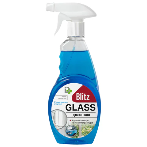 Средство для мытья стекол и зеркал с нашатырным спиртом 500 мл, BLITZ, рыспылитель, 9000004  701085