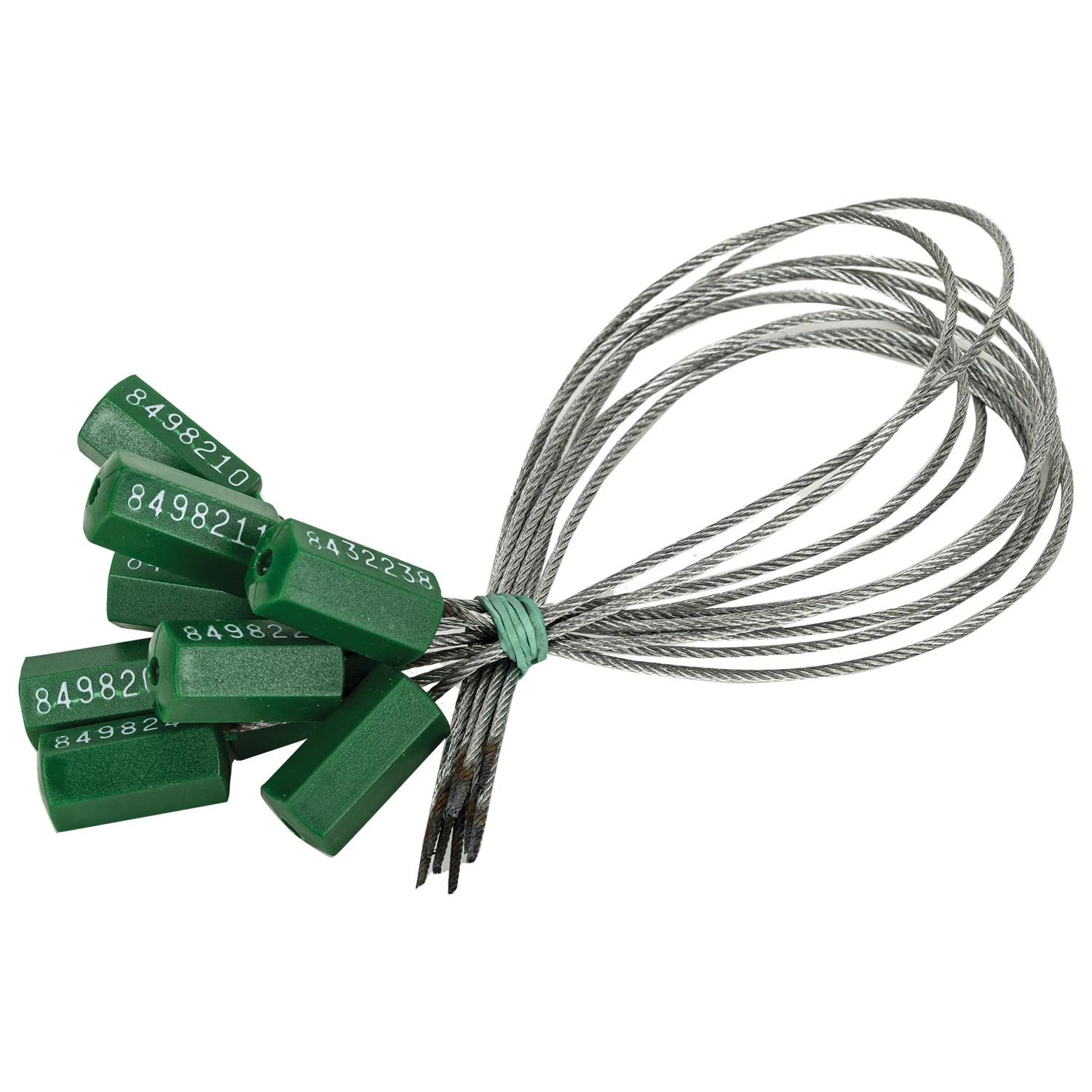 Пломбы металлические тросовые, диаметр 1,8 мм, длина 300 мм, КОМПЛЕКТ 10шт, 604775