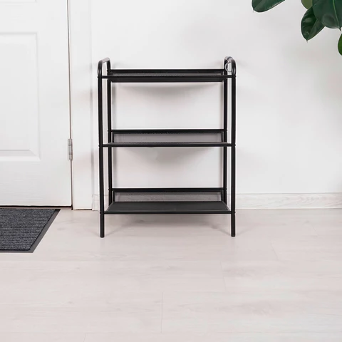 Полка для обуви "Женева-13", 450х270х600 мм, 3 полки, металл, чёрная, ПДО Ж13 Ч ZMI 700918 - МСК «Форвард»