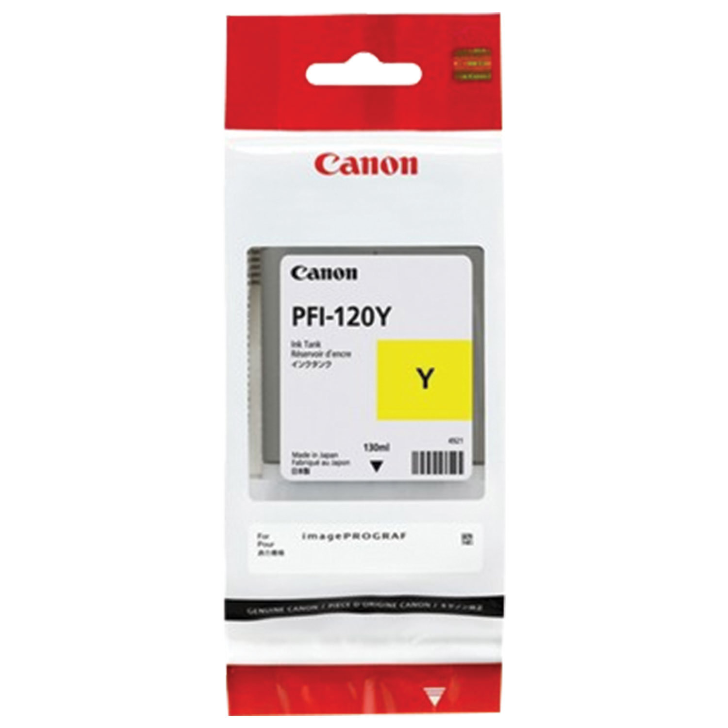 Картридж струйный CANON (PFI-120Y) для imagePROGRAF TM-200/205/300/305, желтый, 130мл, ориг 2888C001  363496 под заказ 8 дней